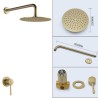 Optional Brushed Gold / Chrome / Black Concealed Rain Head Mixer Shower System