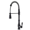Chrome Brushed Gold Black Spring Pull Out Kitchen Faucet Brass Sink Tap with 3-Function Sprayer