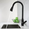 Pull Down Stainless Steel Brushed Black Kitchen Sink Faucet With Pull Out Sprayer