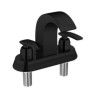 Arc-Shaped Water Outlet Chrome/Black Waterfall Basin Tap (Hole Spacing 4 inch)