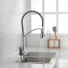 Commercial Solid Brass Single Handle Pull Down Sprayer Kitchen Faucet