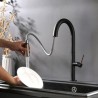 Pull Out Kitchen Faucet Black/White High Curved Kitchen Tap