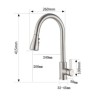 Stainless Steel Sink Faucet with Pull-out Kitchen Mixer Nickel Brushed