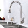 Stainless Steel Sink Faucet with Pull-out Kitchen Mixer Nickel Brushed