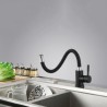Modern Omni-directional Kitchen Faucet in Black Rubber