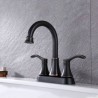 Swan Neck Bathroom Sink Faucet Brushed Gold/ORB Optional Stainless Steel Centerset Basin Tap