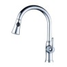 Brushed Single Handle Pull-Down Sprayer Kitchen Faucet