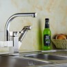Polished Nickel Finish Solid Brass Spring Pull Out Kitchen Faucet