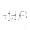 Bathroom Sink Faucet Stainless Steel Centerset Basin Tap Square Appearance