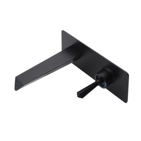 Wall Mounted Washbasin Faucet in Black Brass
