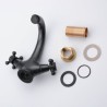Oil-rubbed Bronze Water Mixer Tap with a Single Hole in Black
