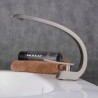 Single Handle Arc Mixer Tap in Contemporary Nickel Brushed