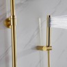 Contemporary Exposed Bathroom Shower System with Gold Brass Bath Shower Mixer Tap