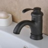 Antique Oil-rubbed Bronze Bathroom Sink Faucet with Black Single Handle Mixer Tap