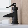 Waterfall Bathroom Sink Tap with Antique Bathroom Sink Faucet Single Handle Oil-rubbed Bronze