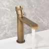 Elegant Rotatable Basin Tap Single Handle Tap Black/Brass Archaize Bathroom Sink Faucet
