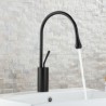Black/White/Gold Modern Black High Lever Bathroom Sink Tap Single Handle Faucet