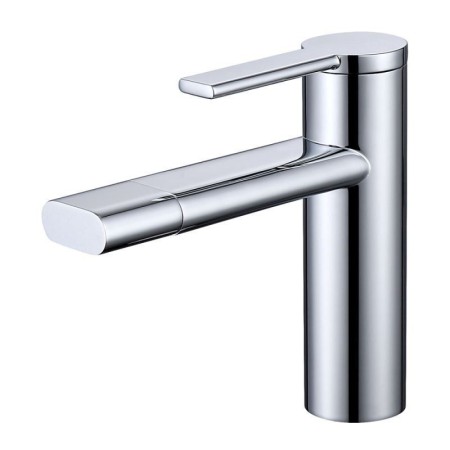 Chrome/Black Bathroom Sink Faucet Modern Basin Tap Rotatable Spout