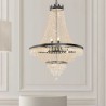 For Living Room 9 Light Classic Crystal Chandelier Black Empire Style Pendant Light