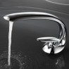 Chrome/Black/Nickel Brushed Vessel Faucet Bathroom Sink Faucet Creative Curved Basin Tap
