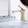 Brushed gold/chrome modern brass basin mixer tap single lever countertop faucet