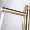 Bathroom Countertop Mixer Tap Brass Basin Faucet Creative Push Button Switch Design (Tall)