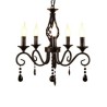 5 Light Rustic Wrought Iron Chandelier Living Room Dining Room