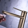 Modern Brass Basin Tap Single Lever Countertop Faucet Optional Colors: Brushed Gold/Gun Grey/Black