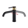 Bathroom Sink Mixer Tap in Black Brass with 360 Degree Rotatable Spout (Short)