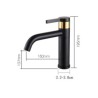 Bathroom Sink Mixer Tap in Black Brass with 360 Degree Rotatable Spout (Short)