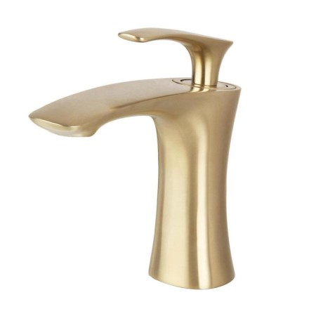 Brushed gold/black/chrome single lever basin mixer tap bathroom countertop short faucet