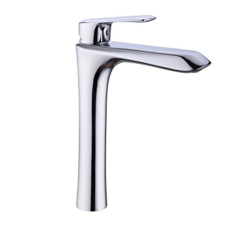 Chrome Faucet Basin Tap Hot Cold Mixer Tap with Single Handle
