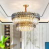 Living Room Bedroom Nordic Modern Glass Pendant Light Round Chandelier
