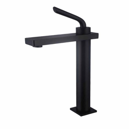Black/Chrome Color Modern Single Lever Basin Mixer Brass Countertop Faucet (Tall)