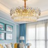 Modern Glass Ceiling Light Bedroom Living Room Circular Plum Blossom Glass Pendant Light