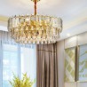 Decorative Chandelier Bedroom Living Room Modern Circular Glass Pendant Light