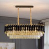 Decorative Ceiling Lamp for Living Room Hotel Modern Oval Glass Pendant Light