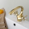 Deck Mounted Antique Brass Bathroom Sink Faucet Dragon Basin Tap
