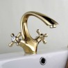 Deck Mounted Antique Brass Bathroom Sink Faucet Dragon Basin Tap