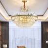 Bedroom Living Room Modern Luxury Glass Pendant Lamp Circular Shaped Stainless Steel Chandelier