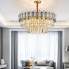 Study Living Room Circular Modern Glass Pendant Light Stainless Steel Ceiling Light