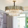 Living Room Study Modern Round Glass Chandelier Decorative Pendant Light