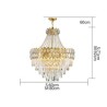 Elegant Gold Circular Chandelier Bedroom Living Room Nordic Style Glass Pendant Light