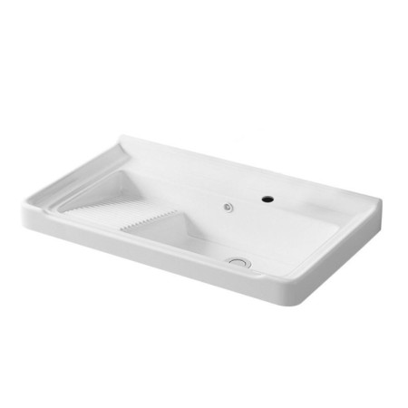 Bathroom Counter Top Basin Lavatory Vessel Sinks With Washboard Ceramic Wash Basin