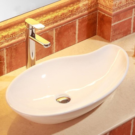 Ceramic Wash Basin Lavatory Countertop Basin with a Distinctive Shape