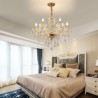 Dining Room Bedroom Elegant Crystal Chandelier European Style Glass Pendant Light