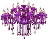 Bedroom Living Room Elegant Purple Crystal Ceiling Light European Chandelier