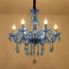 Unique Pendant Light Hotel Living Room European Style Blue Crystal Chandelier