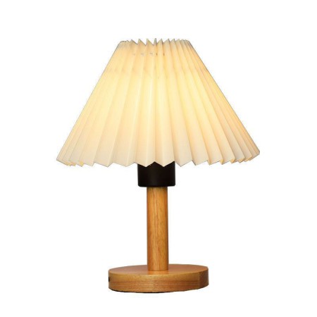 Vintage Nightstand Reading Lamp For Bedroom Living Room Office Modern Bedside Lamp Wood Texture