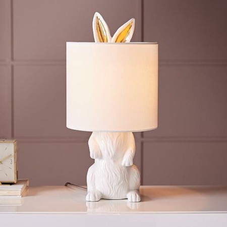 Bedroom Study Reading Desk Lamp White Masked Rabbit Table Lamp